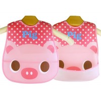 嬰兒半透明EVA口水肩 - 豬豬